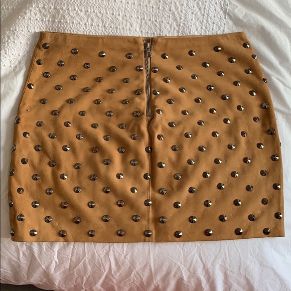 Alice + Olivia Studded Suede Skirt - Picture 5 of 6